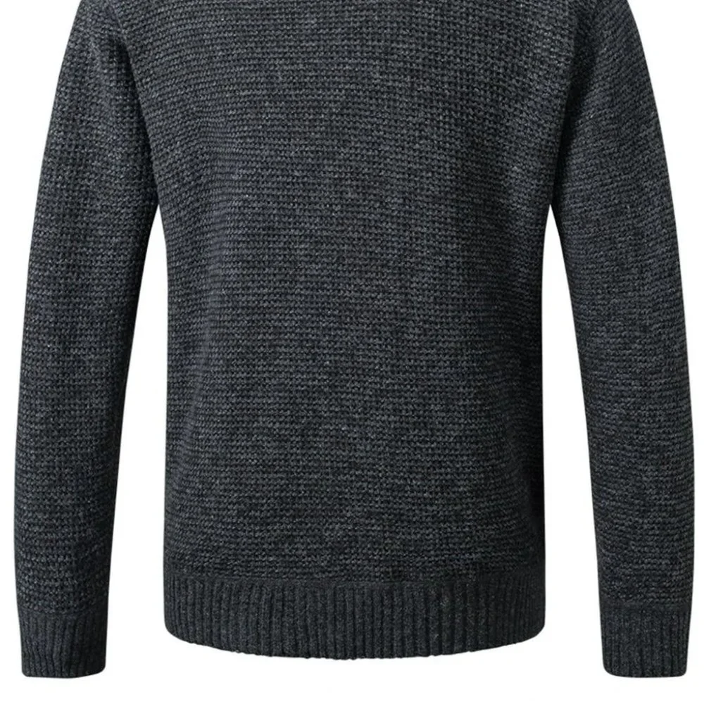 Black Mens Quilted Cardigan - Picture 4 of 7